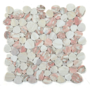 Marble Pebbles Mosaics Heart Shape - Rose Garden Marble Pebbles Mosaics Heart Shape - Rose Garden