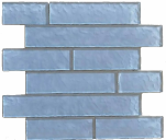 Mosaic Linear Glass Tiles Blue 2 x 6 Mosaic Linear Glass Tiles Blue 2 x 6